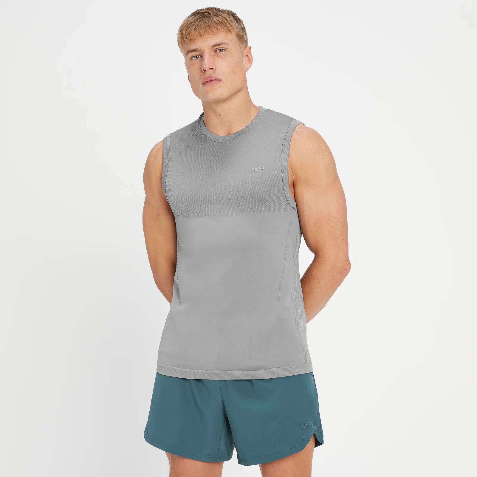 Miesten saumaton MP Tempo -tanktoppi – Storm - XXS Image 1