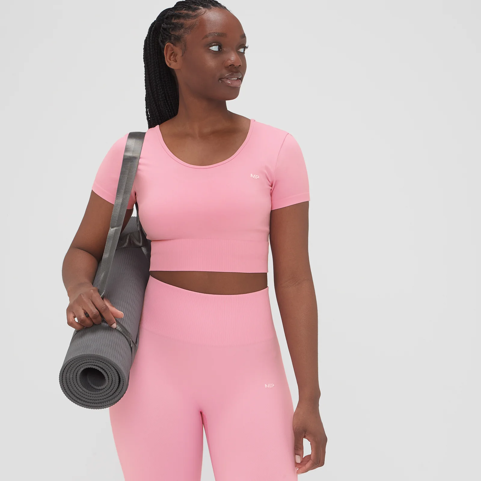 Naisten lyhyt saumaton MP Composure -toppi – Blossom pink - XXS Image 1
