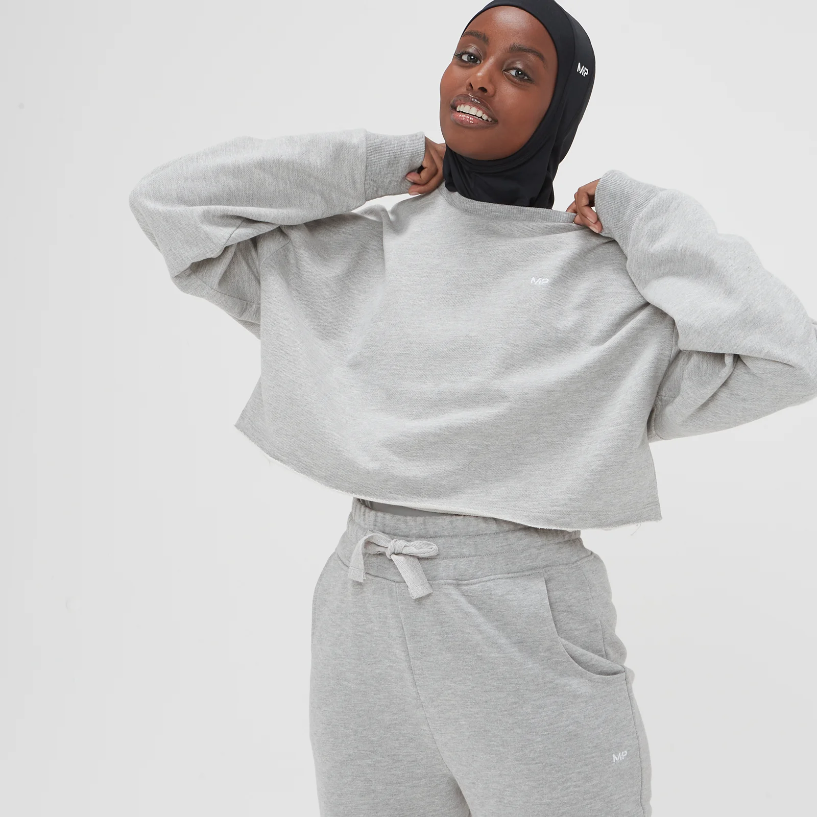 Naisten lyhyt MP Composure -collegepaita – Grey marl - XXS Image 1