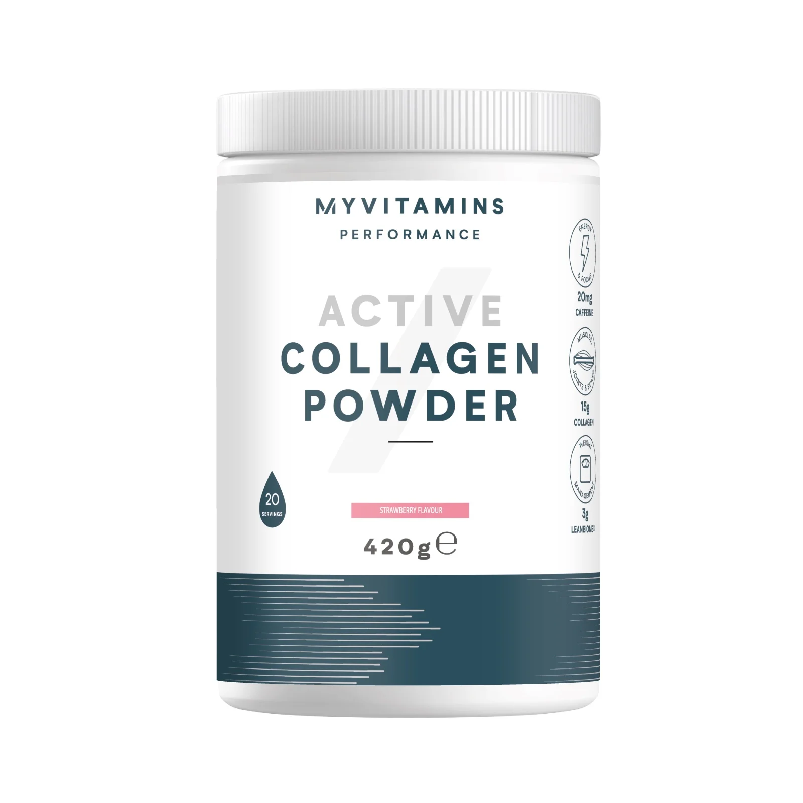 Active Collagen Powder - 20annosta - Mansikka Image 1