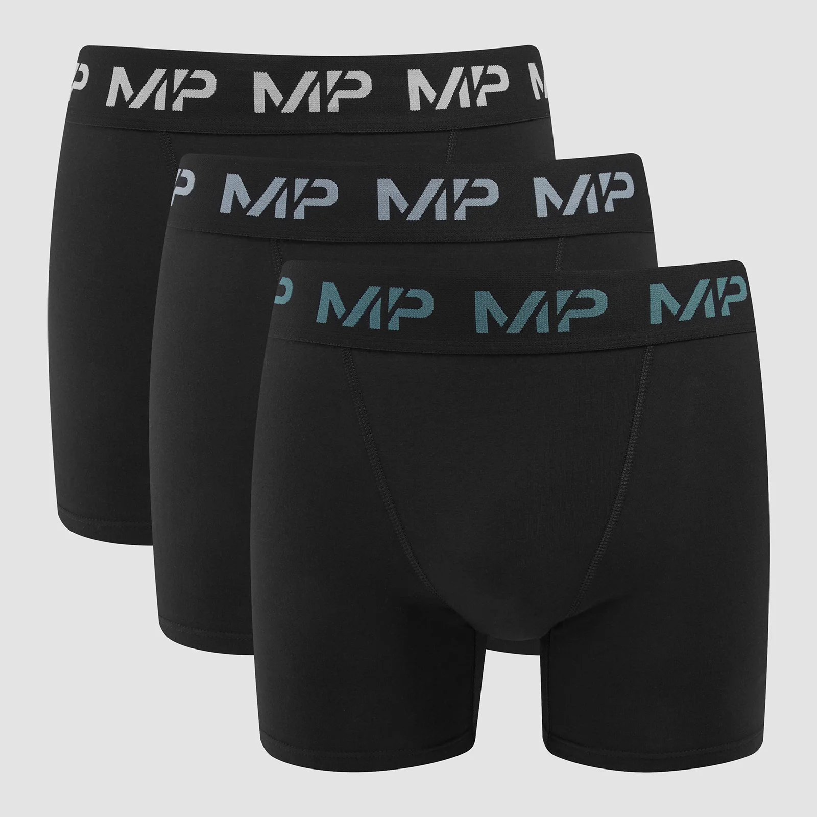 Miesten värilliset MP-logo-bokserit (kolmen pakkaus) Musta/Savunsininen/Kivensininen/Hämärän harmaa - XXS Image 1