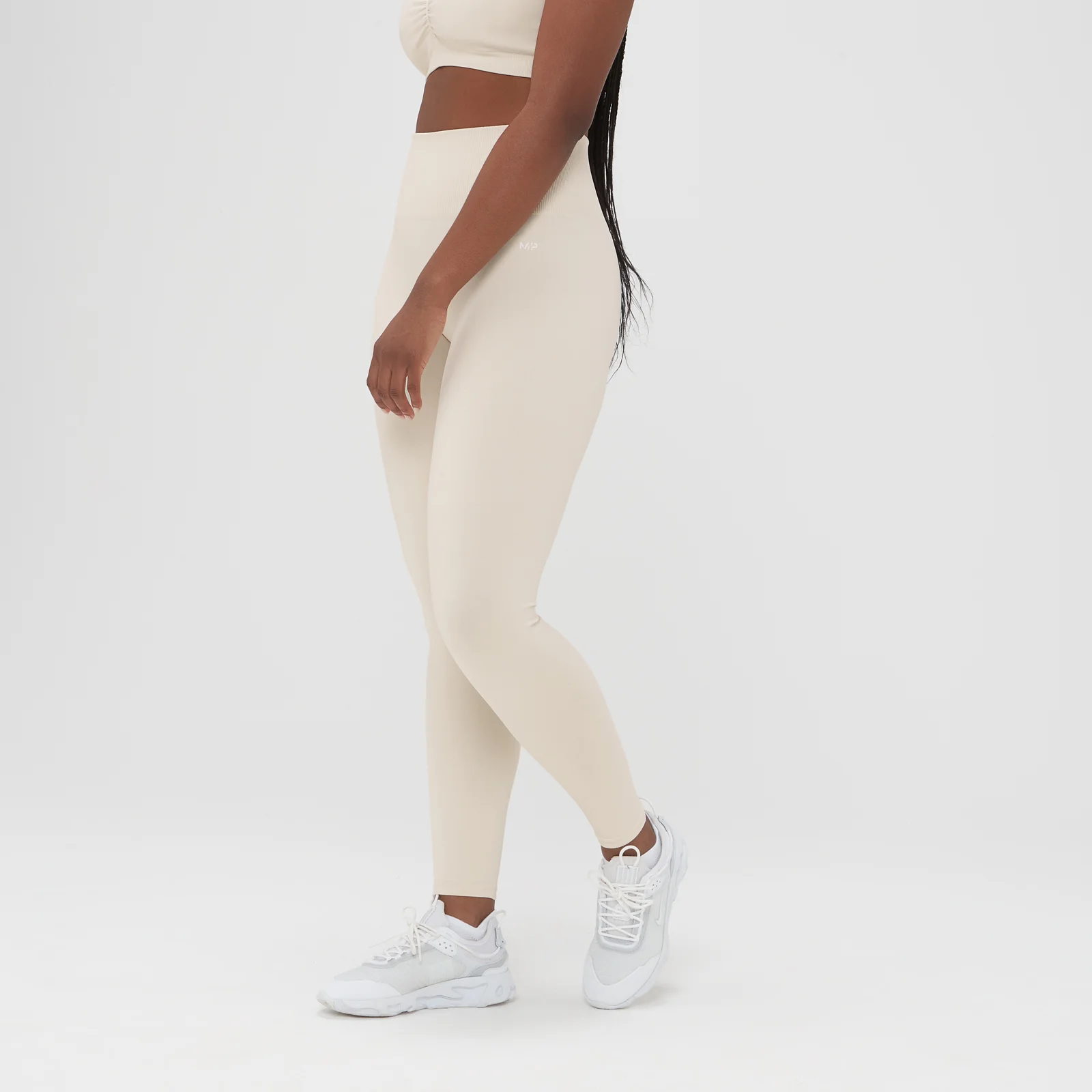 Naisten haalistetut saumattomat MP-leggingsit – Ecru - XS Image 1