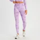 Naisten saumattomat MP Shape -leggingsit – violetti solmuvärjäys