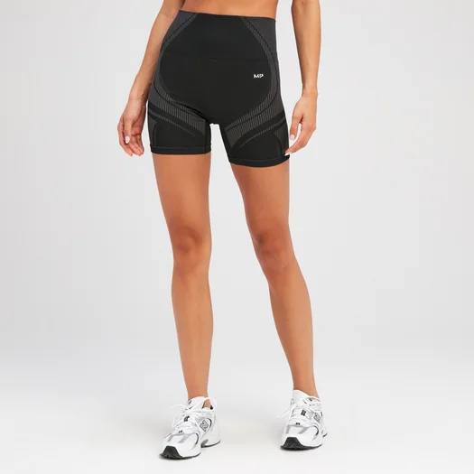 Naisten saumattomat MP Tempo Ultra -bootyshortsit – musta - XS