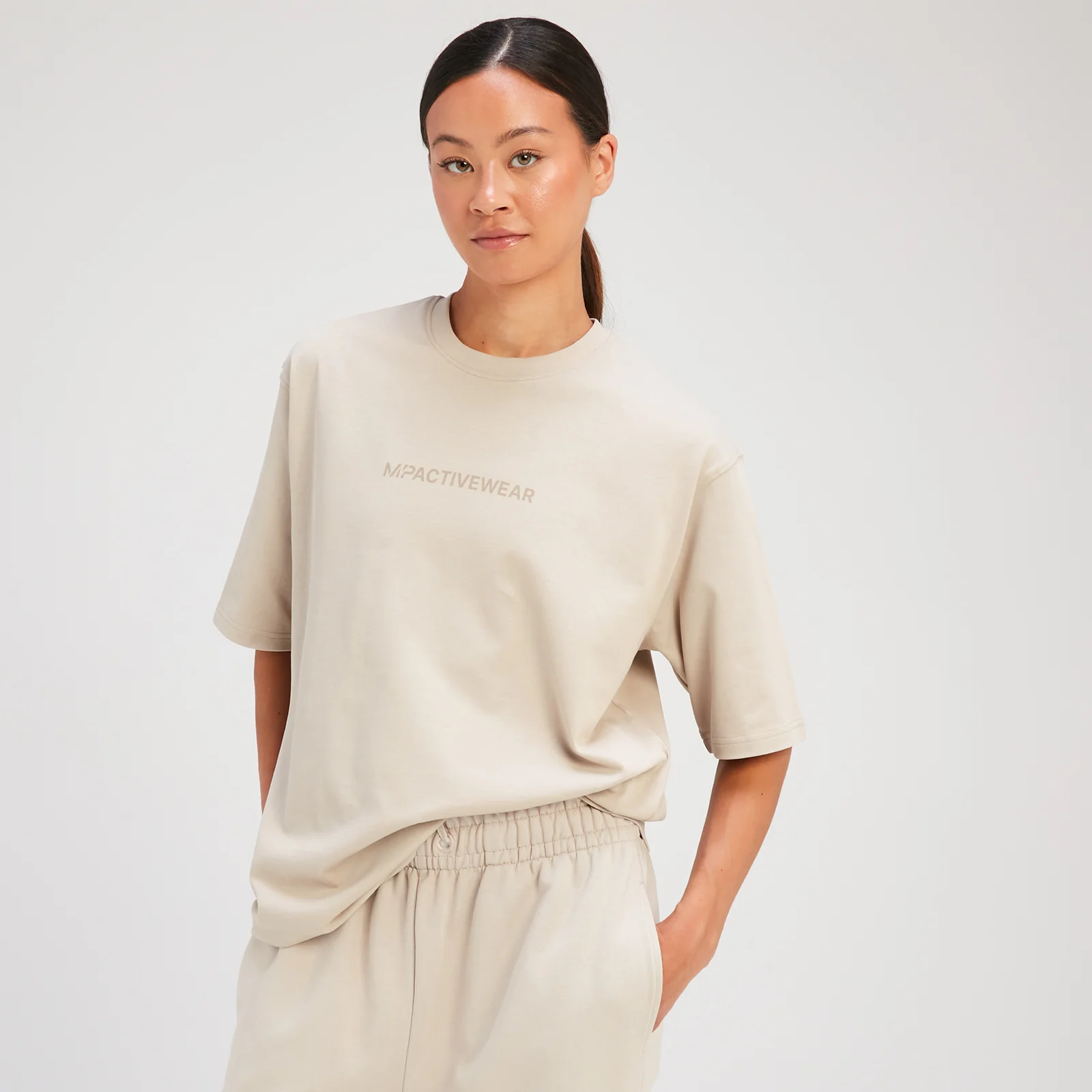 Naisten ylimitoitettu MP Rest Day -t-paita – canvas-harmaa - XS Image 1
