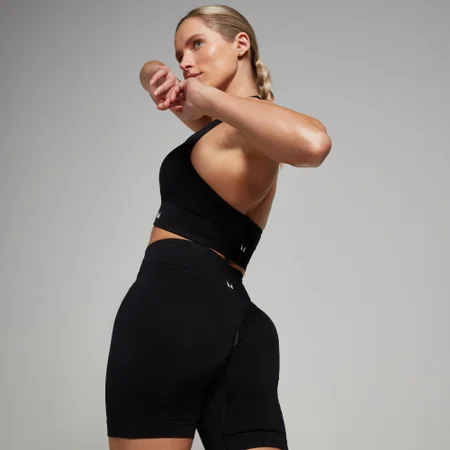 Naisten saumattomat MP Tempo-shortsit – mustat