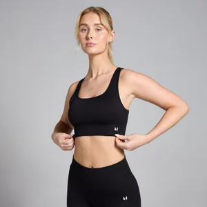 Naisten saumattomat MP Shape -urheilutoppi – musta - Size XXS