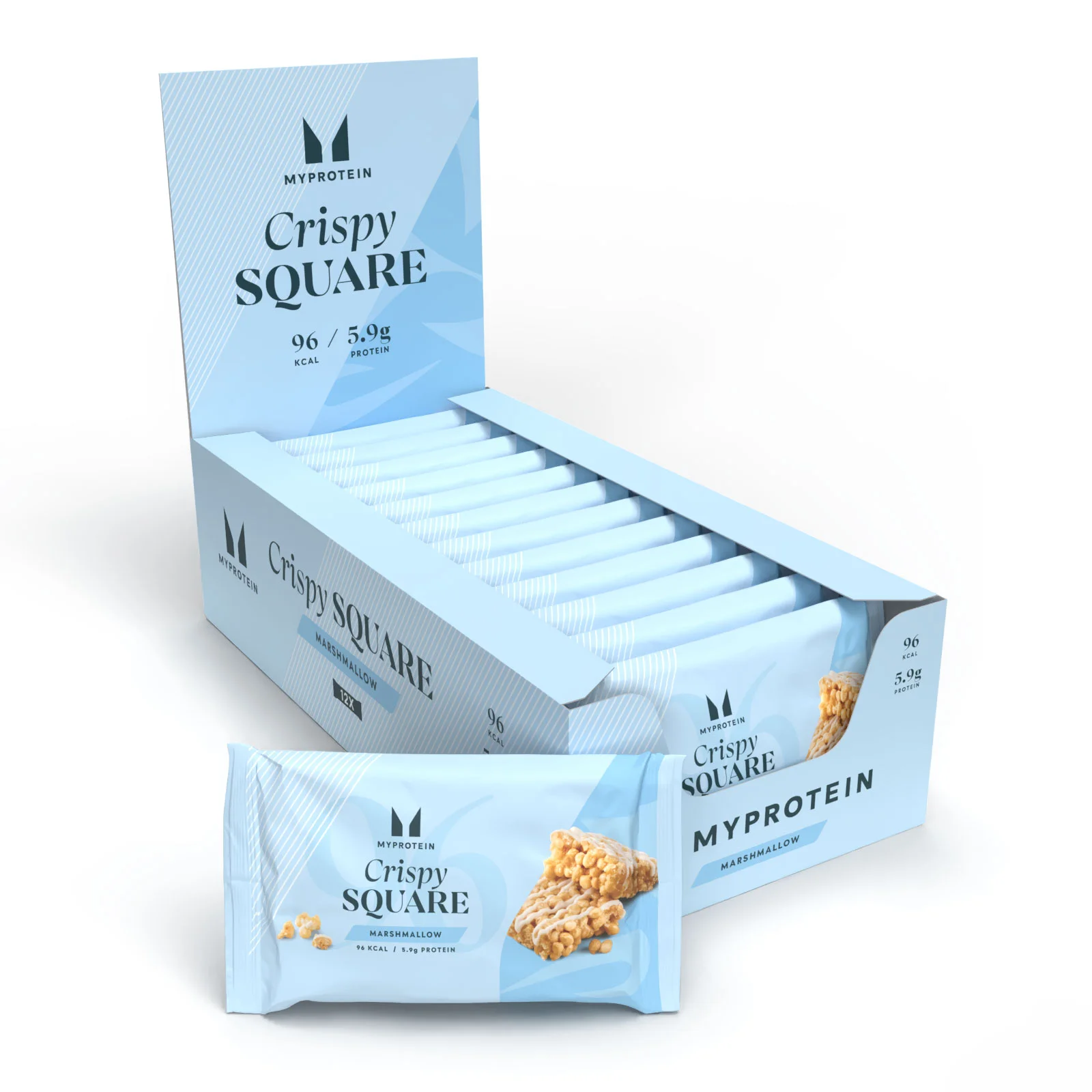 Crispy Square - 12 x 30g - Marshmallow Image 1