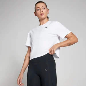 Naisten lyhythihainen ja lyhennetty MP Boxy Basics -t-paita – valkoinen - Size XXS