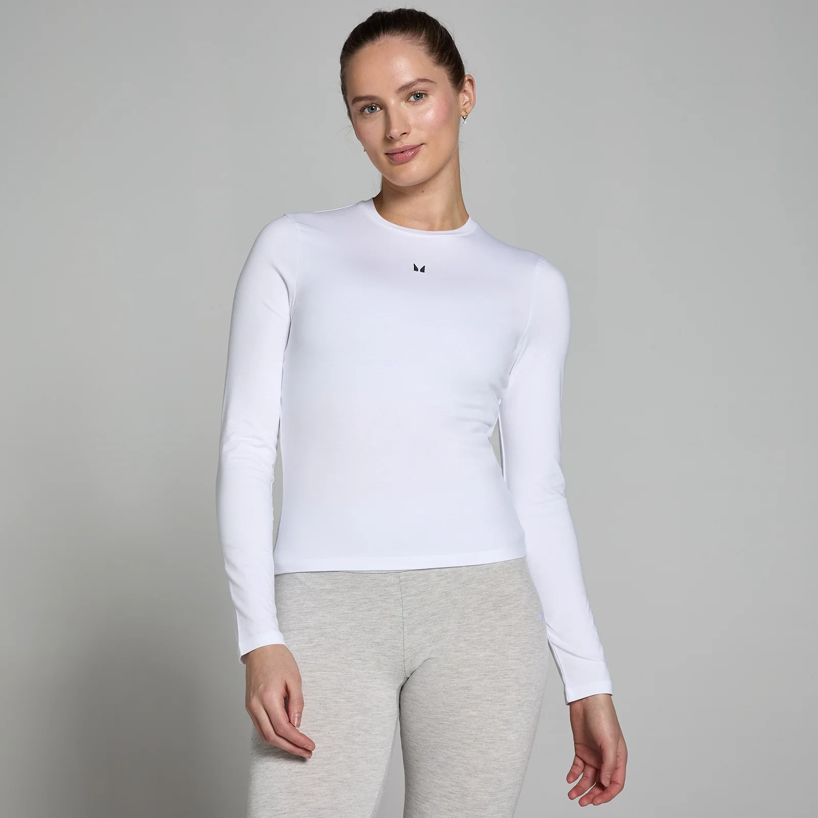 Naisten pitkähihainen MP Body Fit Basics -t-paita – valkoinen - XXS Image 1