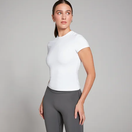 Naisten lyhythihainen MP Tempo Body Fit -t-paita – valkoinen