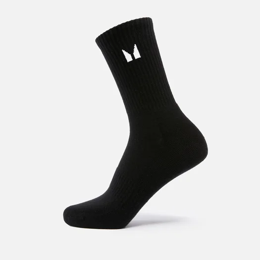 Pitkät MP Unisex -sukat – mustat - UK 2-5
