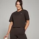 Naisten lyhennetty MP Basic Boxy -t-paita – kahvi
