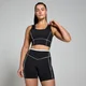 MP Naisten Tempo Contrast Texture -urheilurintaliivit – mustat