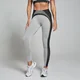Naisten saumattomat MP Contrast Rib -leggingsit – mustat/harmaat
