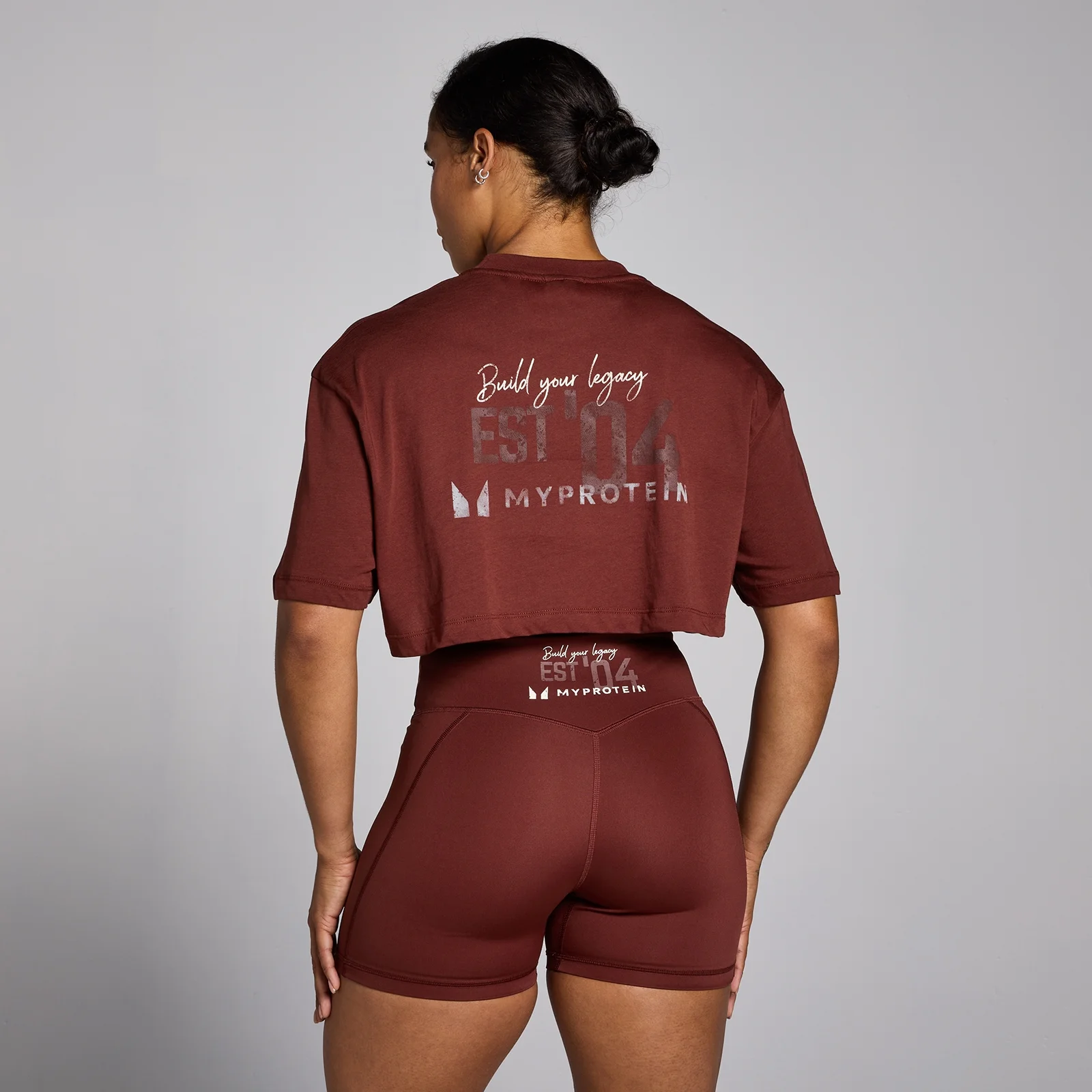 Naisten lyhennetty ja kuvioitu MP Origin -t-paita – tulitiili - XS Image 1