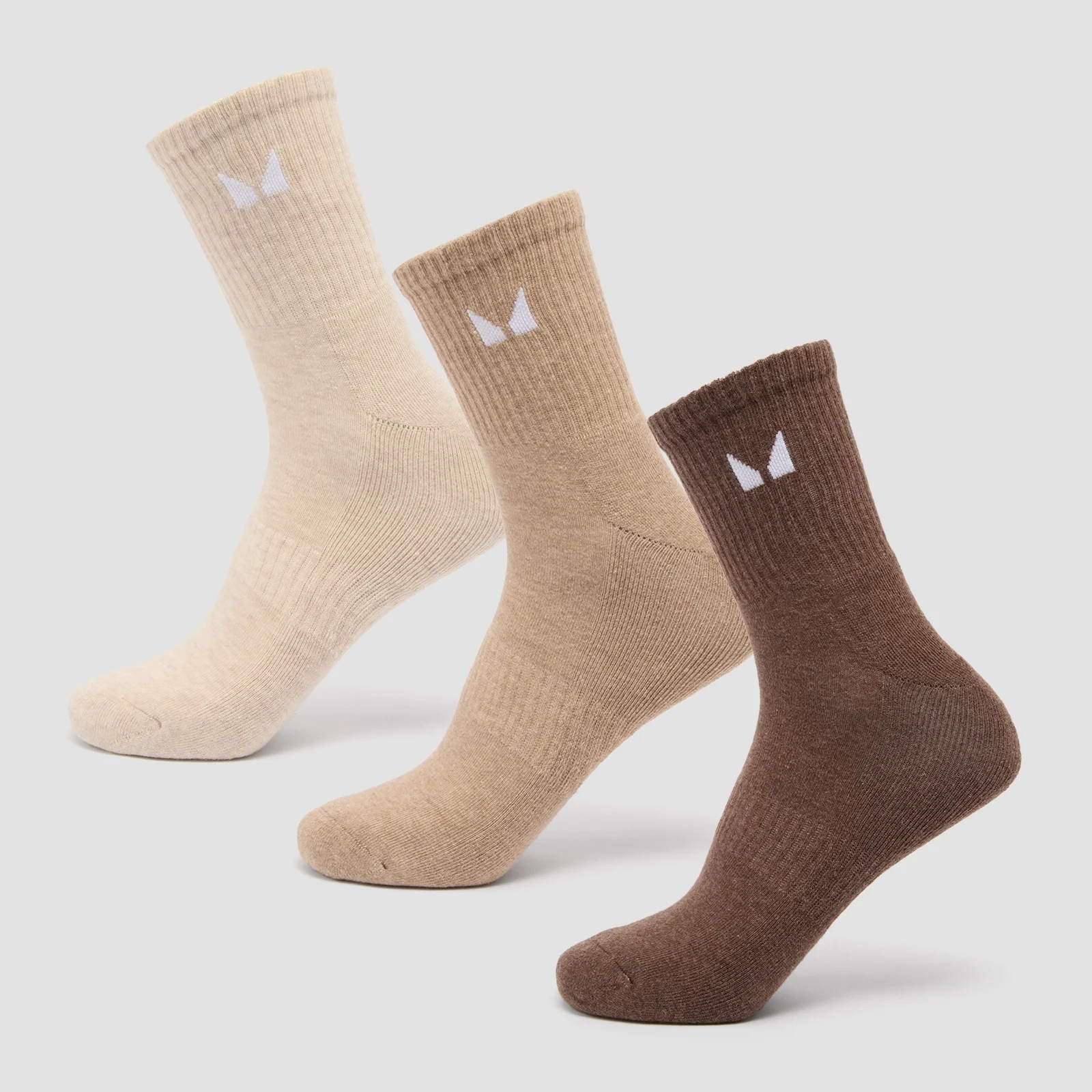 MP Unisex Crew Socks (3 Pack) - Neutral - UK 2-5 Image 1