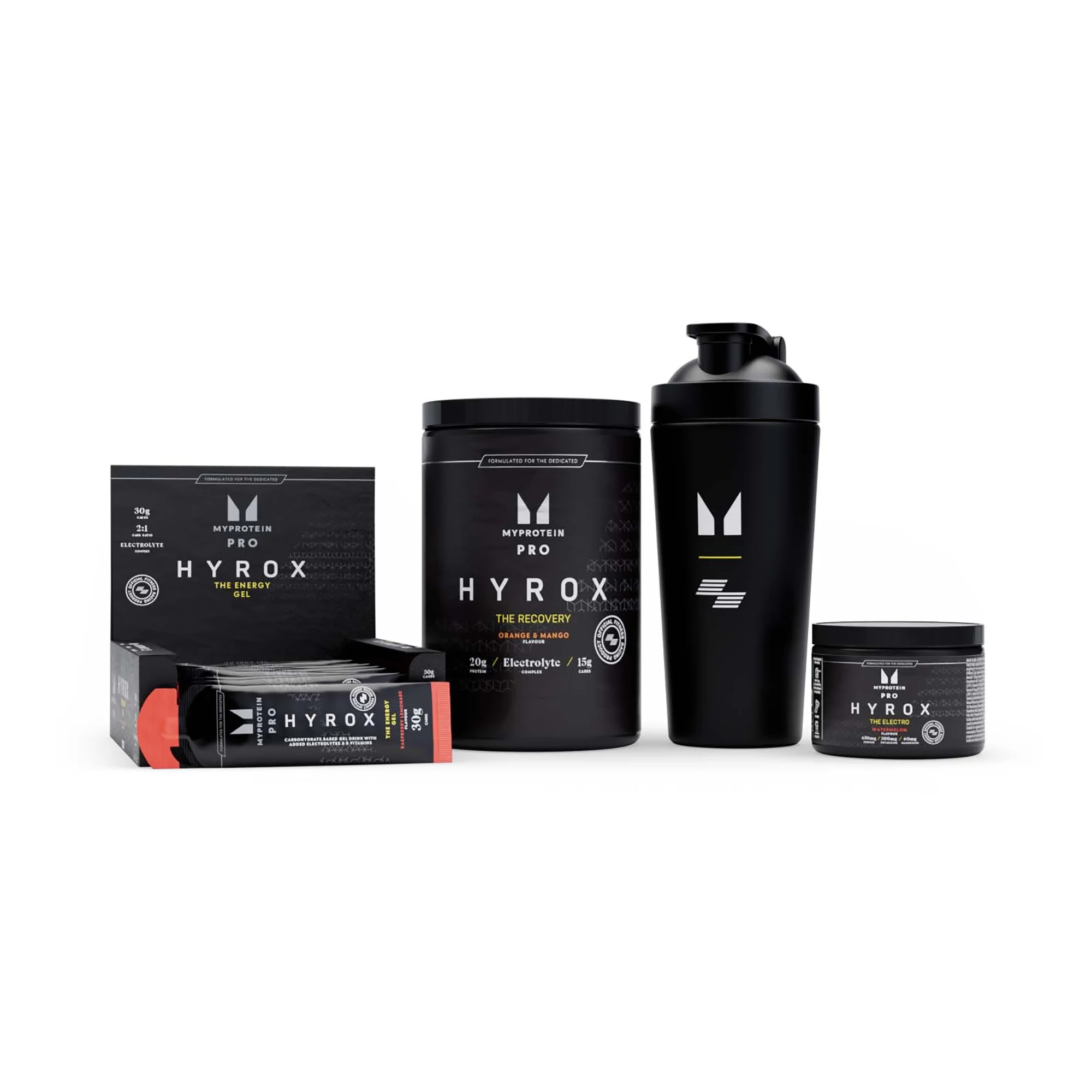 HYROX-paketti - THE Energy - Raspberry Lemonade - THE Electro - Watermelon - THE Recovery - Orange & Mango Image 1