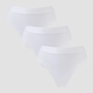Naisten MP Mid Rise -stringit (3 kpl) – Valkoinen - Size M