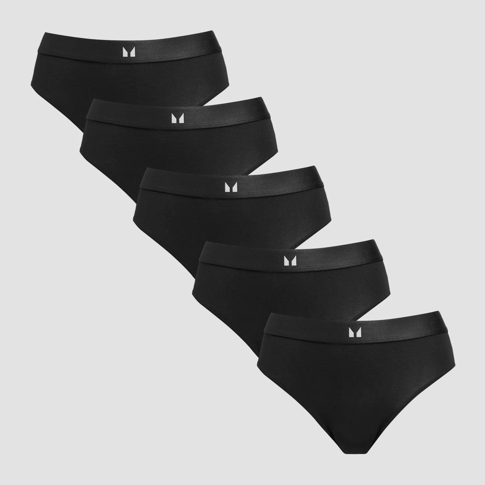 MP Women's Mid Rise Bikini Brief (5 Pack) - Black - M Image 1