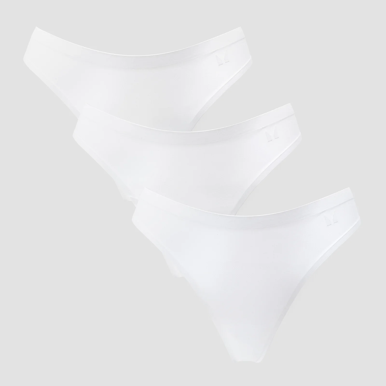 Naisten näkymättömät MP Mid Rise -stringit (3 kpl) – Valkoinen - M Image 1