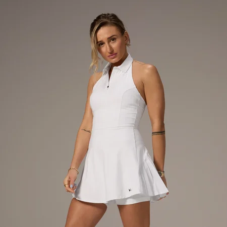 MP X Tatiana kauluspaitainen tennismekko – Valkoinen