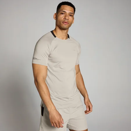 Miesten ruudullinen MP Tempo -treenipaita – kyyhkynharmaa