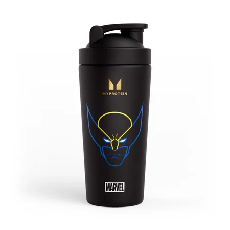 Kierrätysmetallista valmistettu Myprotein Wolverine -juomasekoitin – Musta