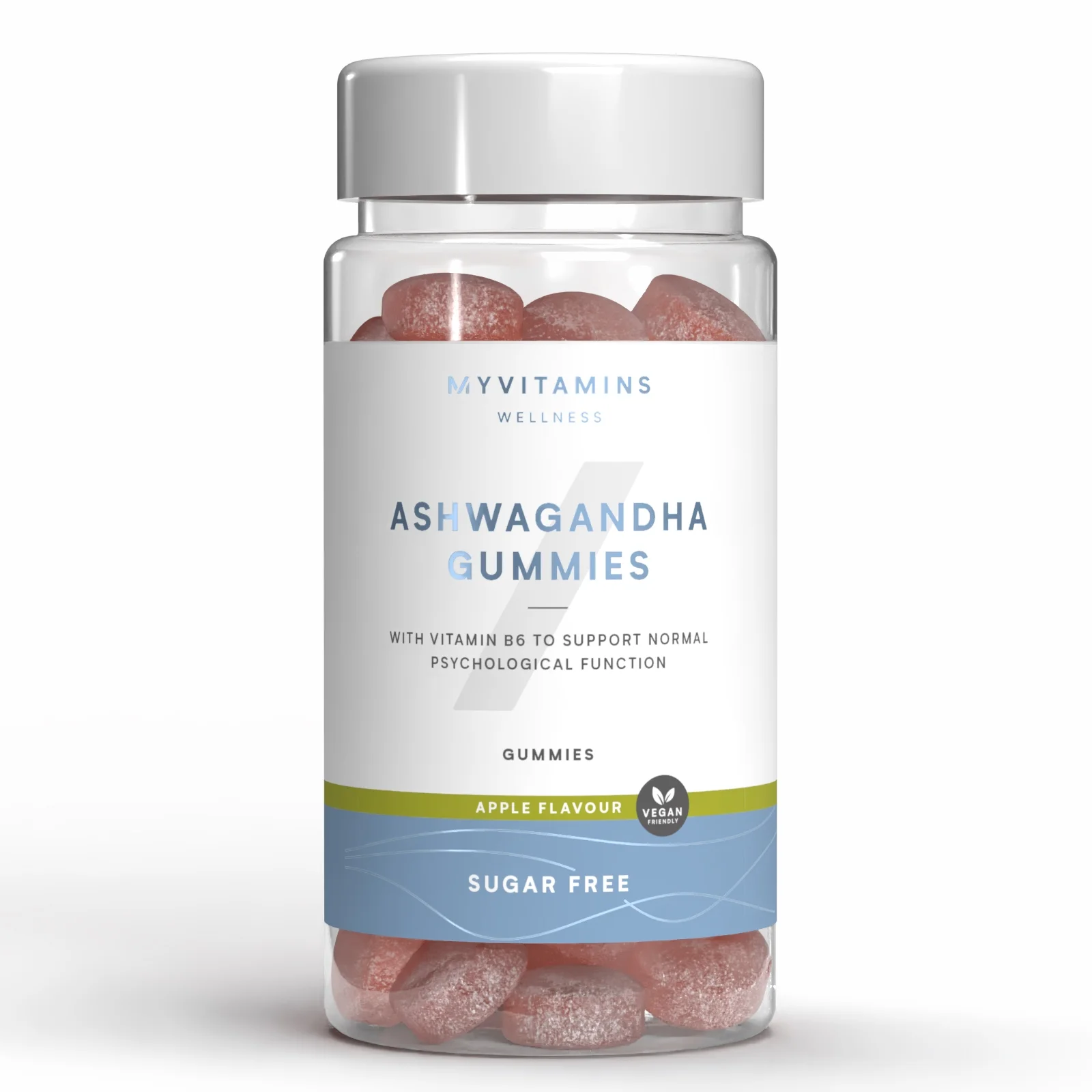 Sugar-Free Ashwagandha Gummies - 60gummies - Sugar Free Apple Image 1