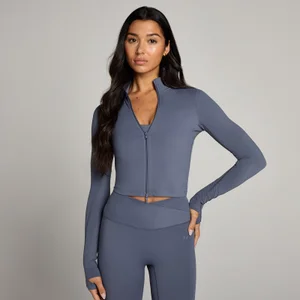 Naisten crop-mallinen MP Tempo -takki – Charcoal Blue - Size L