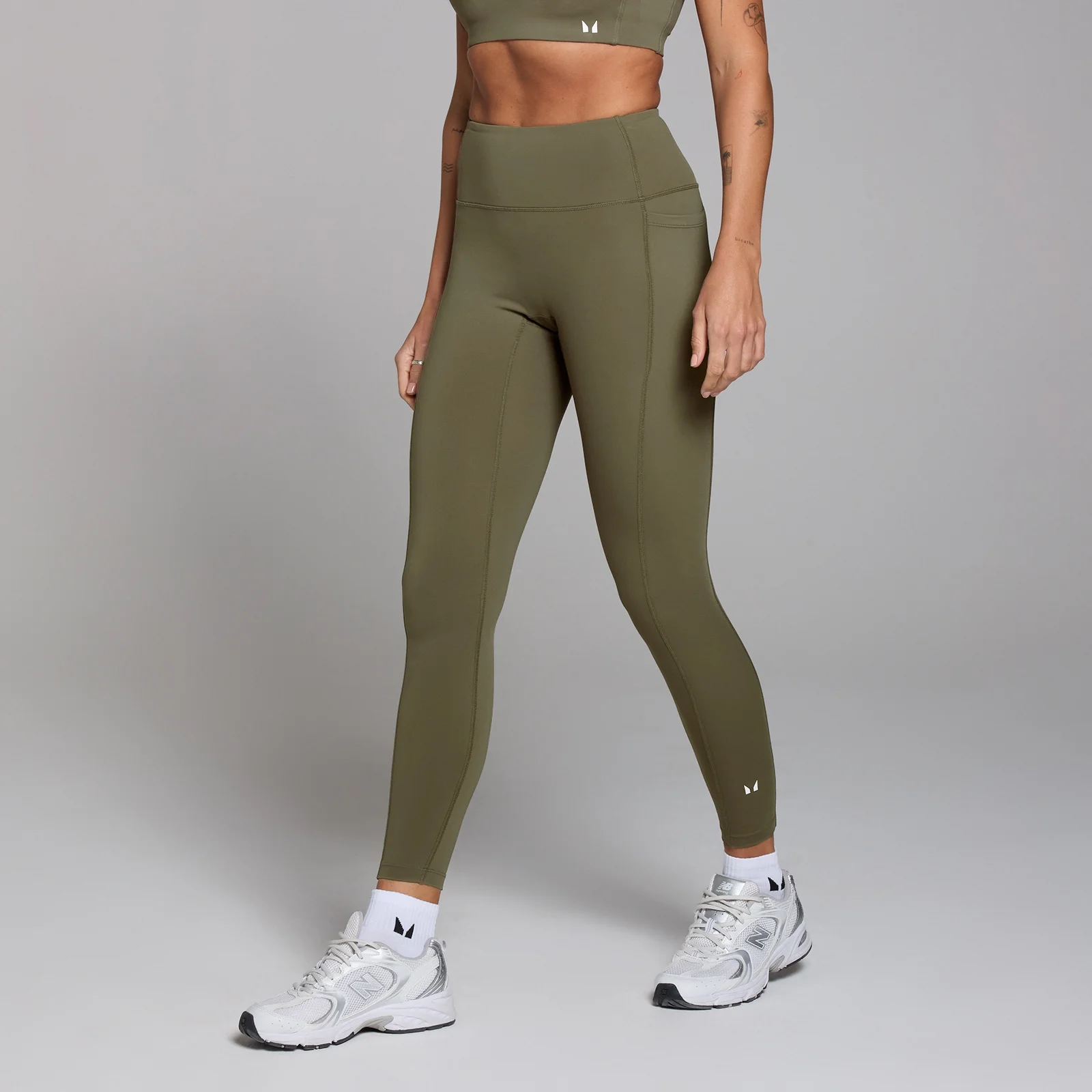 Naisten taskulliset MP Active -leggingsit – khaki - M Image 1