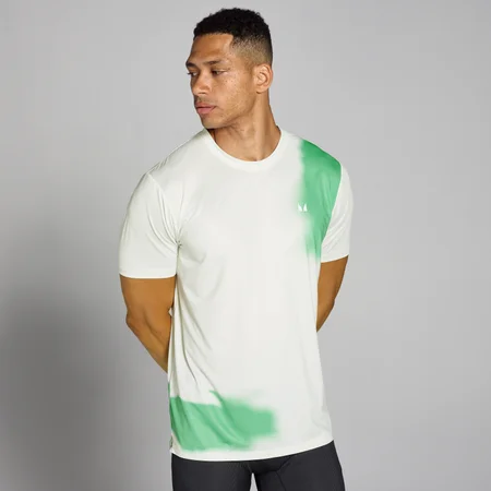 Miesten mesh-kankainen MP Velocity -printti-t-paita – Misty Green