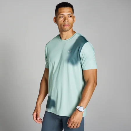 Miesten mesh-kankainen MP Velocity -printti-t-paita – Grey Mist