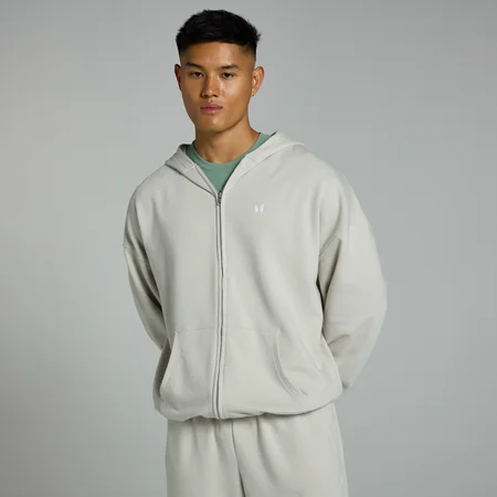 Miesten vetoketjullinen MP Tempo -huppari – Ash