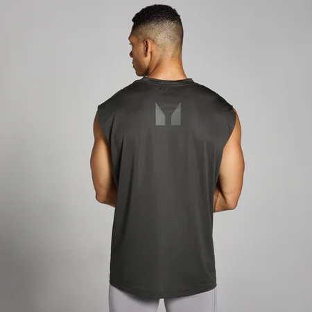 Miesten ylimitoitettu MP Tempo -treenitoppi mesh-kankaalla – Night Grey