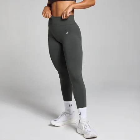 Naisten saumattomat MP Tempo -leggingsit keskikorkealla vyötäröllä - Night Grey