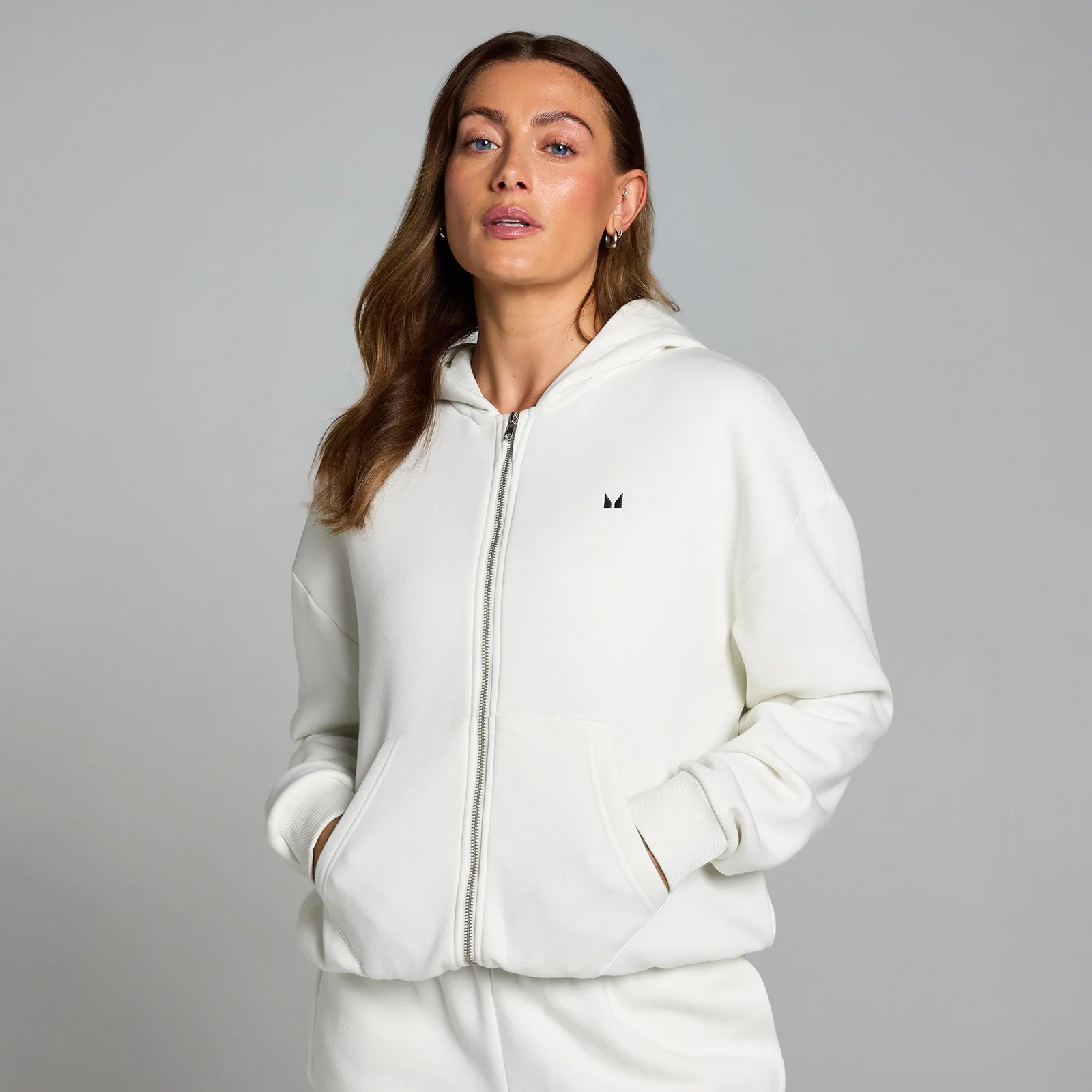 Naisten vetoketjullinen MP Basics -huppari – pilvi - XS Image 1
