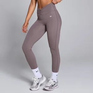 Naisten MP Tempo -leggingsit rypytetyllä etuosalla – mokanruskea - Size L