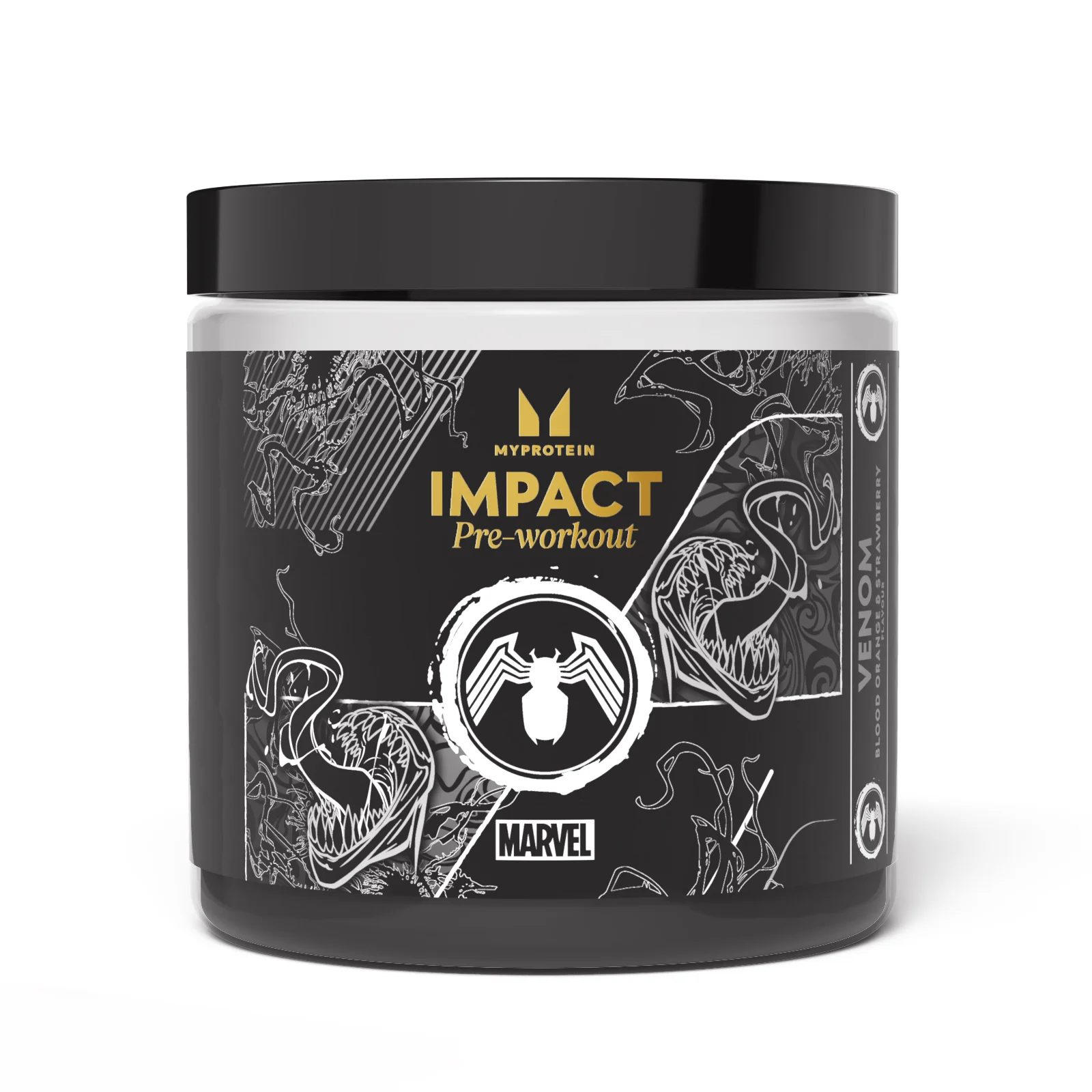 Pre-Workout-sekoitus - 440g - 40annosta - Marvel Venom - Blood Orange and Strawberry Image 1