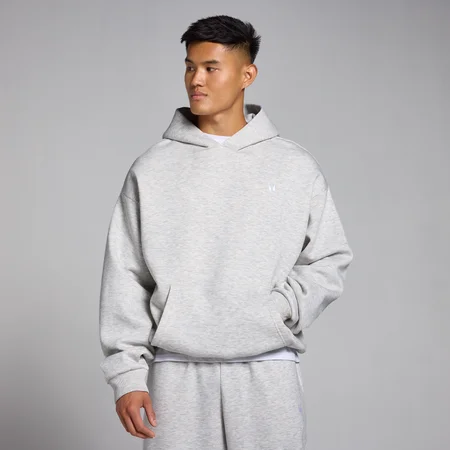 Miesten ylimitoitettu vapaa-ajan MP-huppari – Light Grey Marl