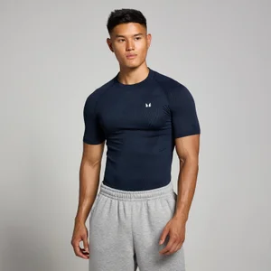 Miesten saumaton MP Tempo -t-paita pylväskuviolla – Navy - Size XL