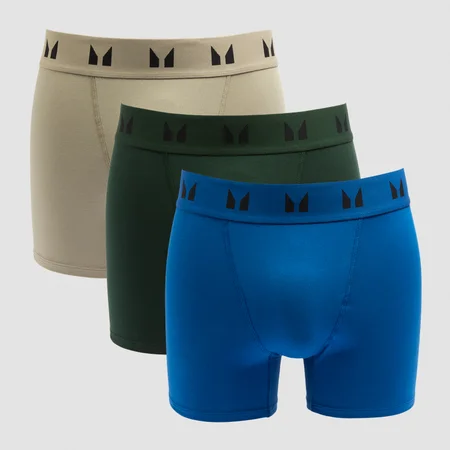 Miesten MP-bokserit (3 kpl) - Dark Emerald/Deep Sage/True Blue