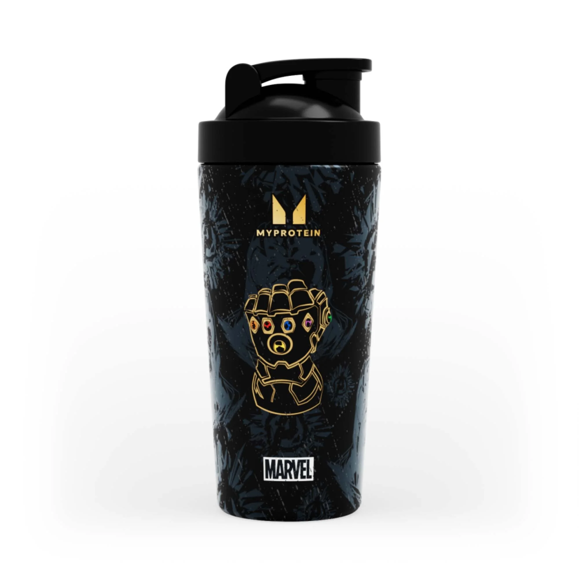 Kierrätysmetallista valmistettu Myprotein Thanos -juomasekoitin – Musta Image 1