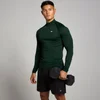 Miesten saumaton MP Tempo -yläosa pylväskuviolla ja 1/4-vetoketjulla - Dark Emerald