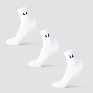 Nilkkapituiset MP juoksusukat (3 paria) – valkoinen - Size UK 6-8