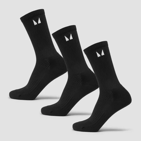 MP-juoksusukat (3 paria) - musta