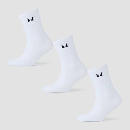 MP-juoksusukat (3 paria) - valkoinen