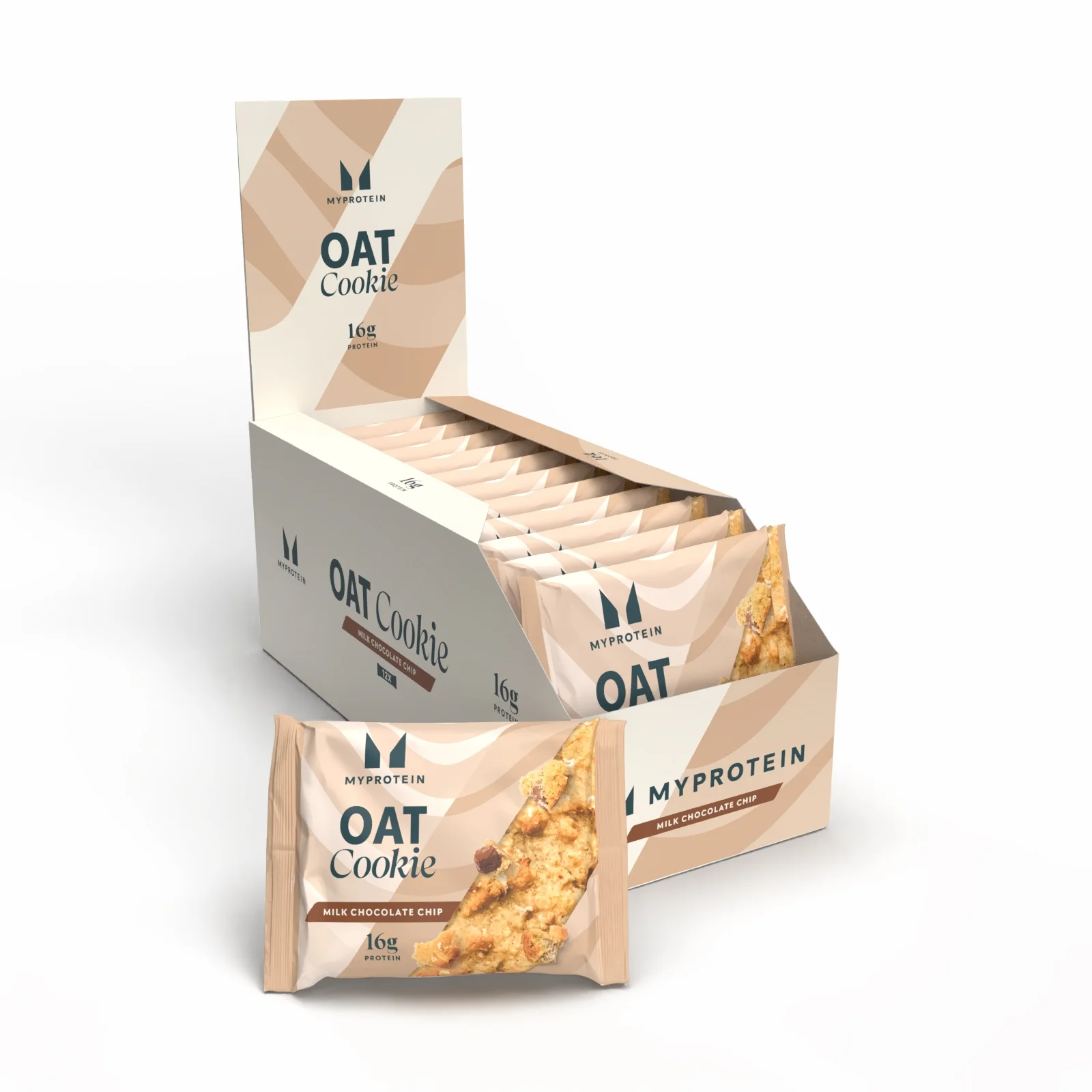 Baked Protein Cookie - 12 x 65g - Milk Chocolate Chip (Oat) Image 1