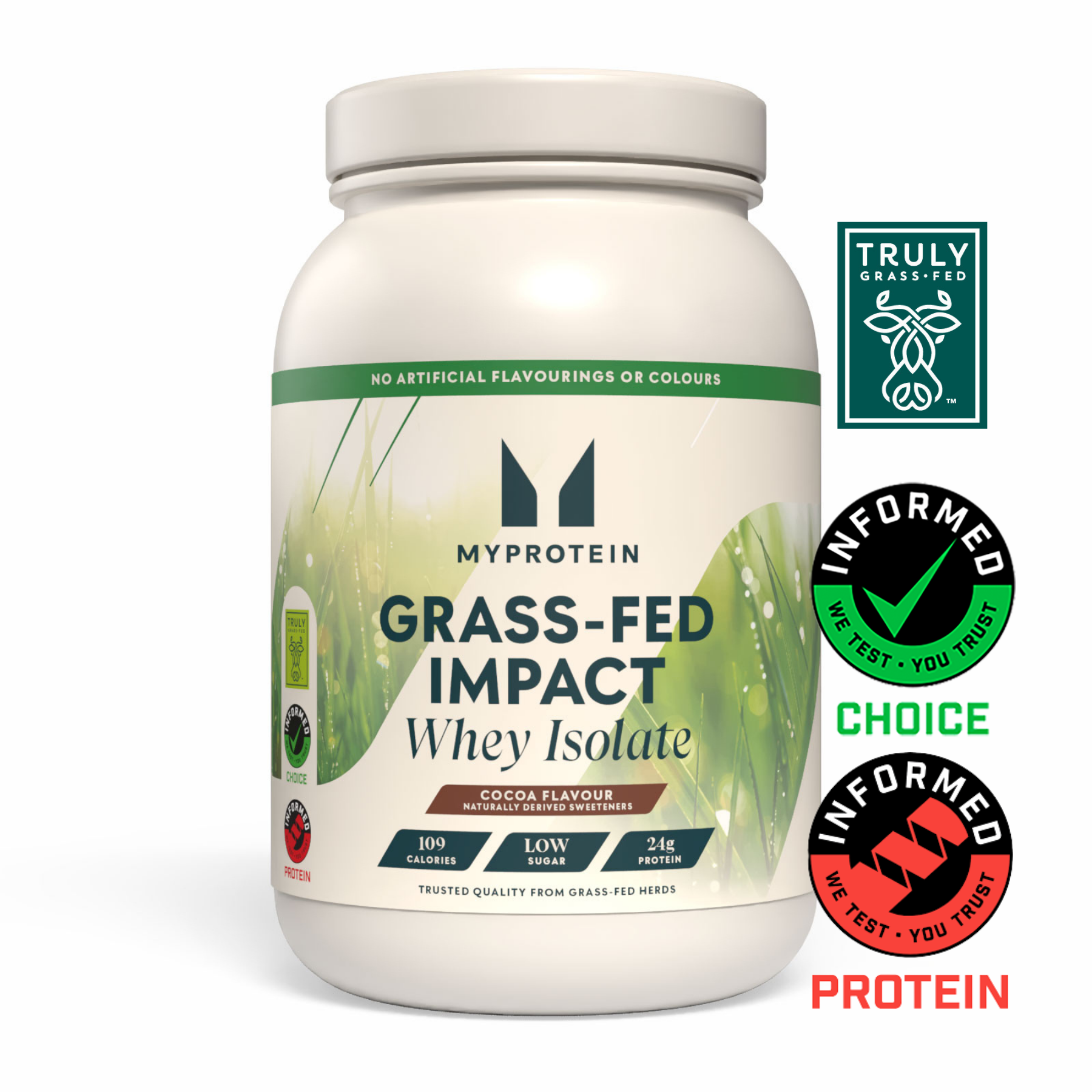 Impact Whey Isolate - 1KG - 33annosta - Cocoa (Grass-Fed, Naturally Sweetened) Image 1