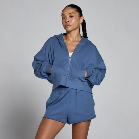 MP Women's Lightweight Loopback Zip Through Hoodie - Siniharmaa